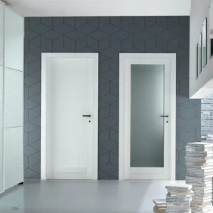 porta interna bianca legno vetro KX01 mdb portas milano