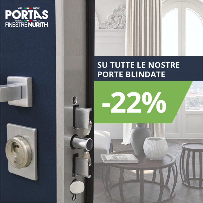 Porta finestra con persiana ad antone cieco - MDB Portas Nurith Milano