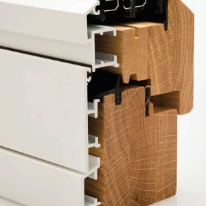 dettaglio infisso legno-alluminio